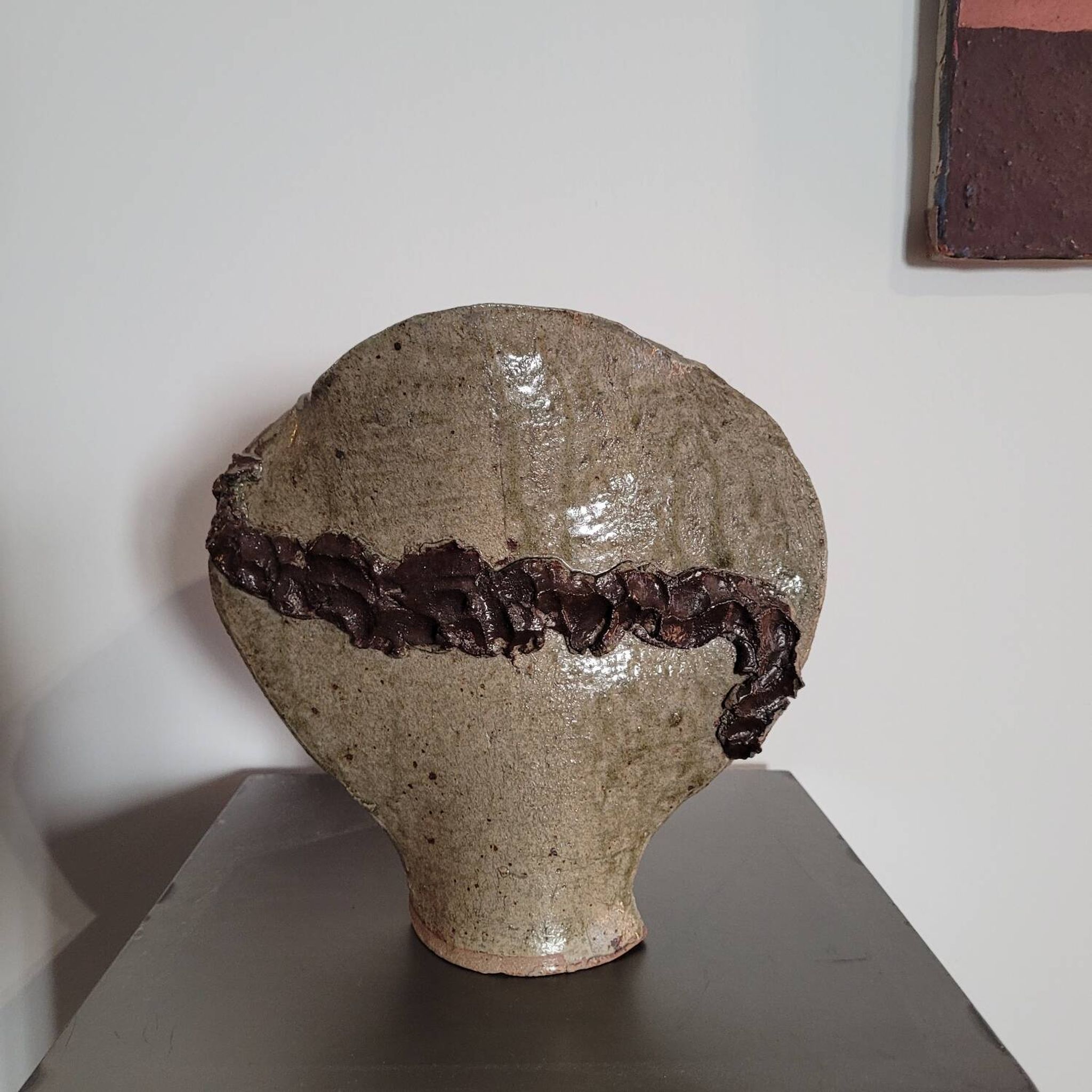 Ancien grand vase céramique grès brutaliste odile pichon années 60