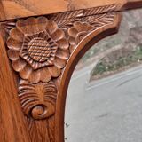 Commode coiffeuse chêne et marbre
