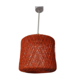 Hanging lamp in braided orange threads 50