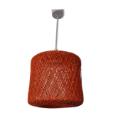 Hanging lamp in braided orange threads 50