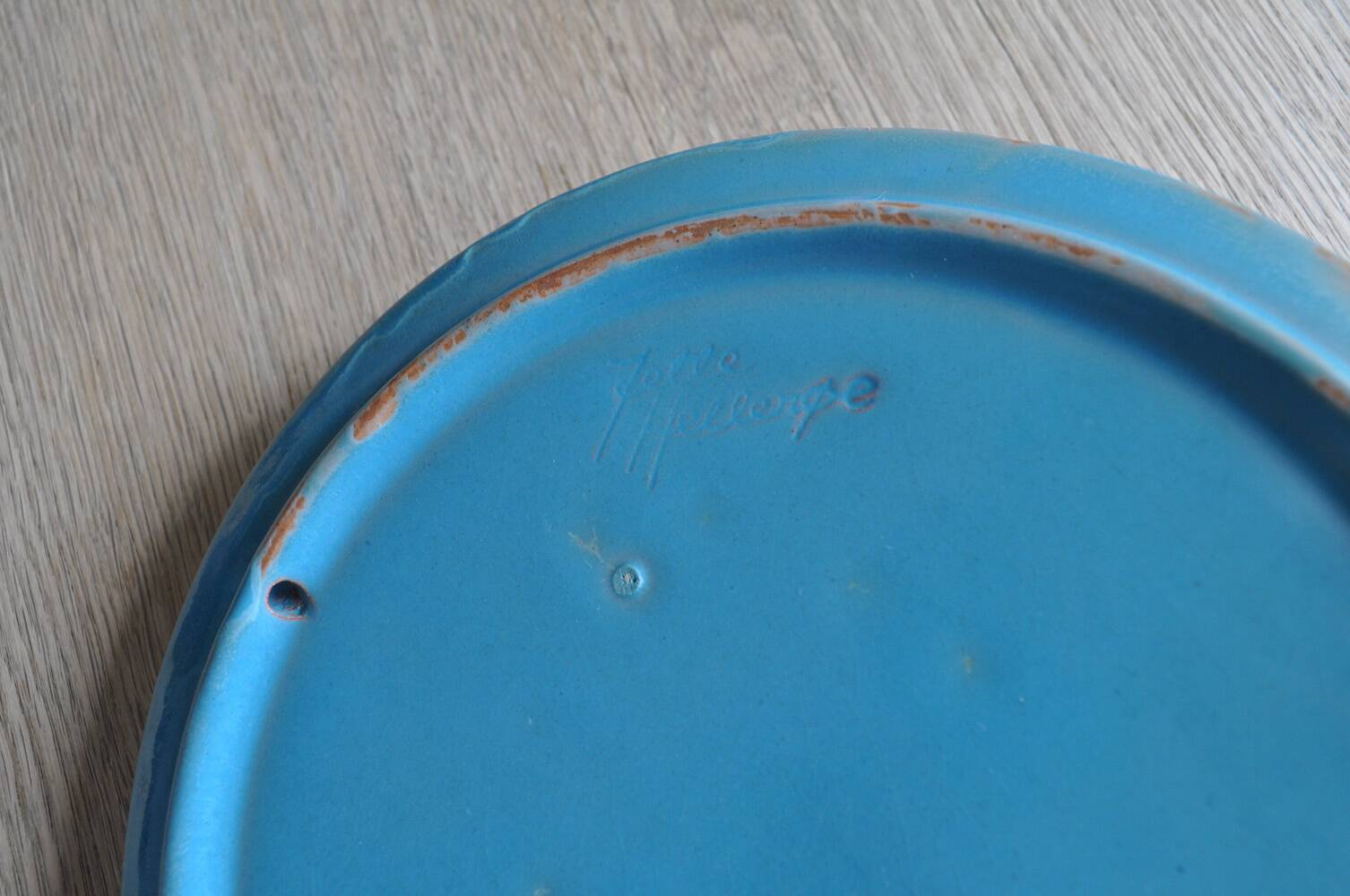 Danish ceramic candlestick from Jette Hellerøe, 1970s