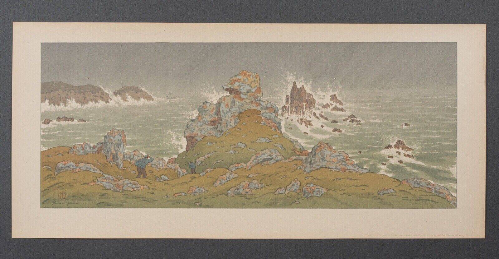 Lithograph by Henri Rivière La Tempête