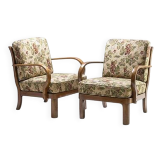 Paire de fauteuils Thonet, structure en bois courbé, années 1940