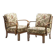 Paire de fauteuils Thonet, structure en bois courbé, années 1940.