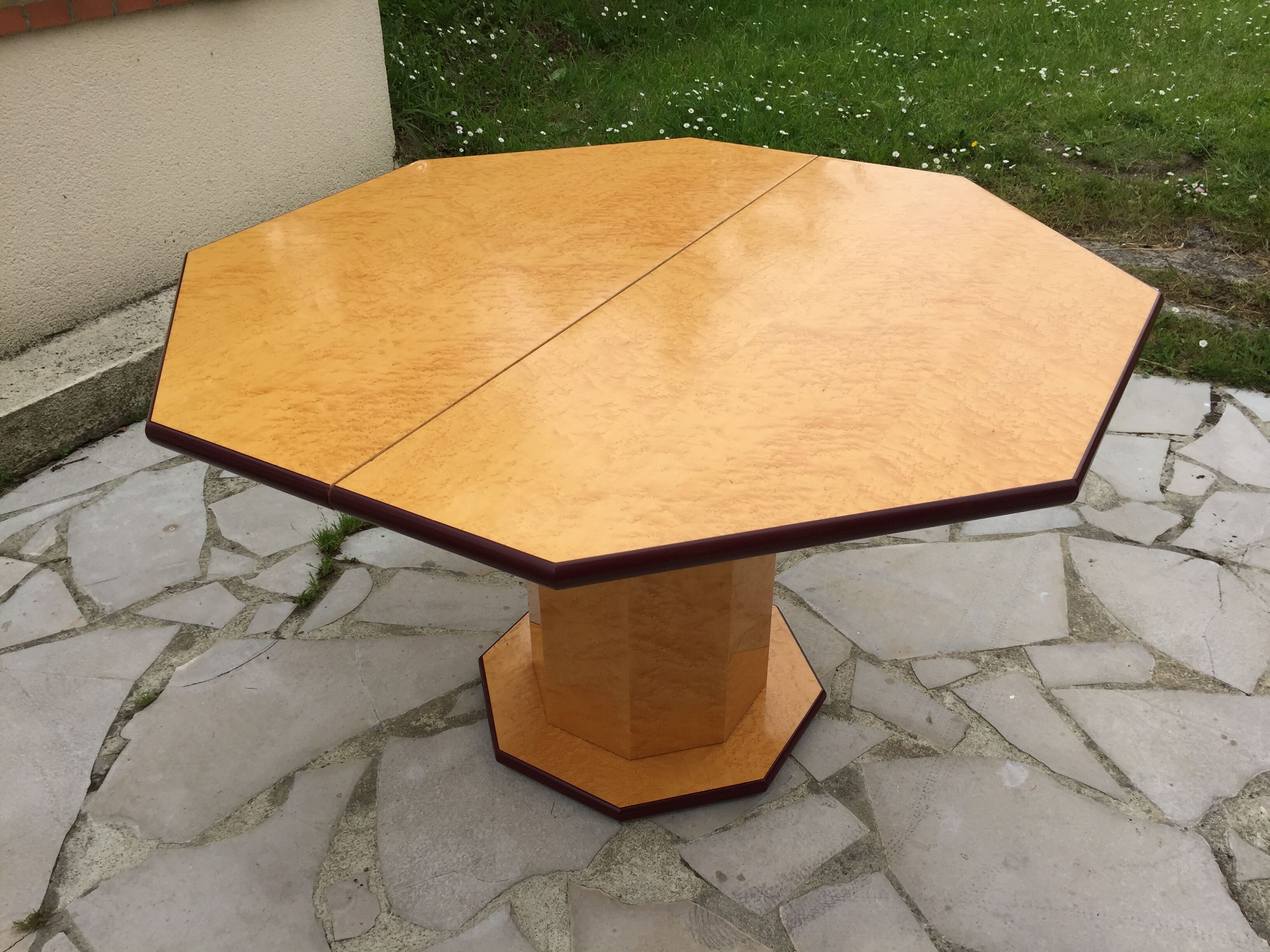 Table vintage en sycomore de Mario Sabot 1970