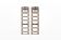 Set of two vintage coat racks in bamboo and rattan