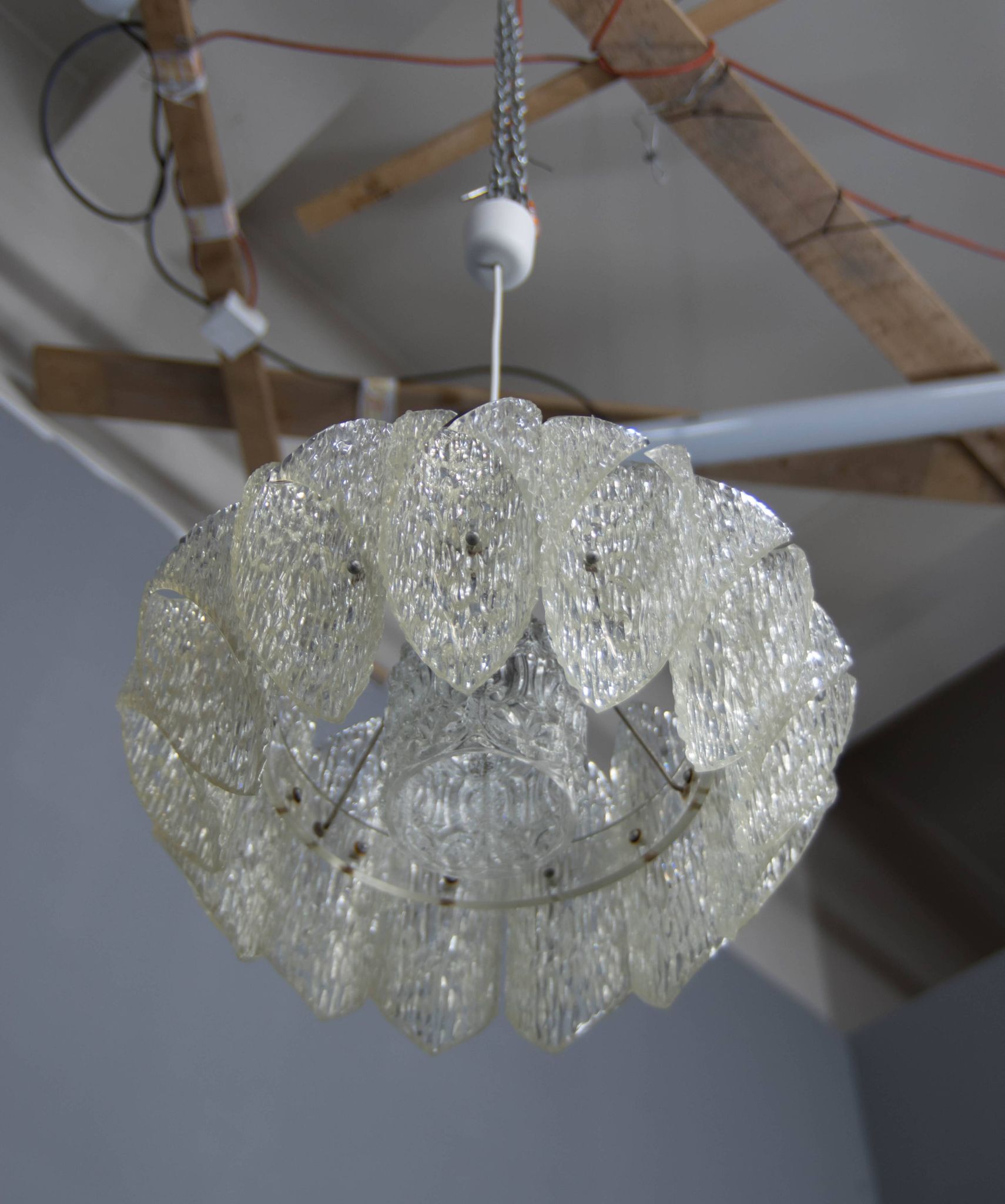 Suspension en résine et verre du milieu du siècle, années 1960