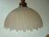 Vintage suspension cut in fluted pale pink opaline glass