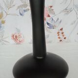 Black ceramic handle vase