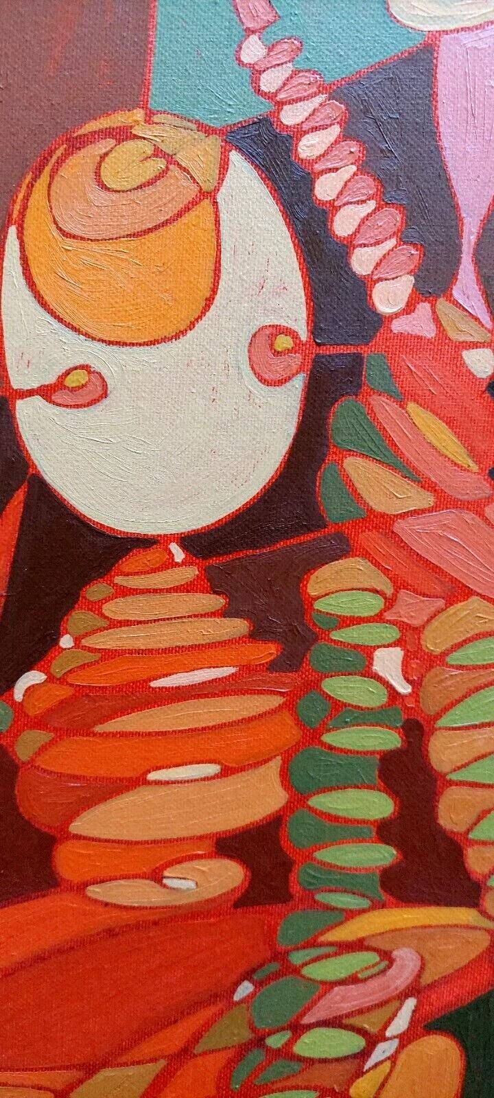 Abstract oil painting on canvas franco balleri 1993 oil on canvas