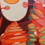 Abstract oil painting on canvas franco balleri 1993 oil on canvas