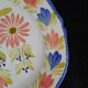 Old flat plate faience hb quimper hand-painted floral decoration