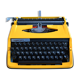 Nogamatic 400 yellow typewriter by Brother, 70s