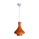 Orange opaline chandelier 1970