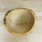 Vintage brutalist wooden cup, pocket tray