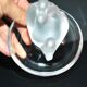Lalique ring dish bird swan in frosted crystal and signed