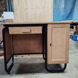 1950s desk in wood and tubular metal