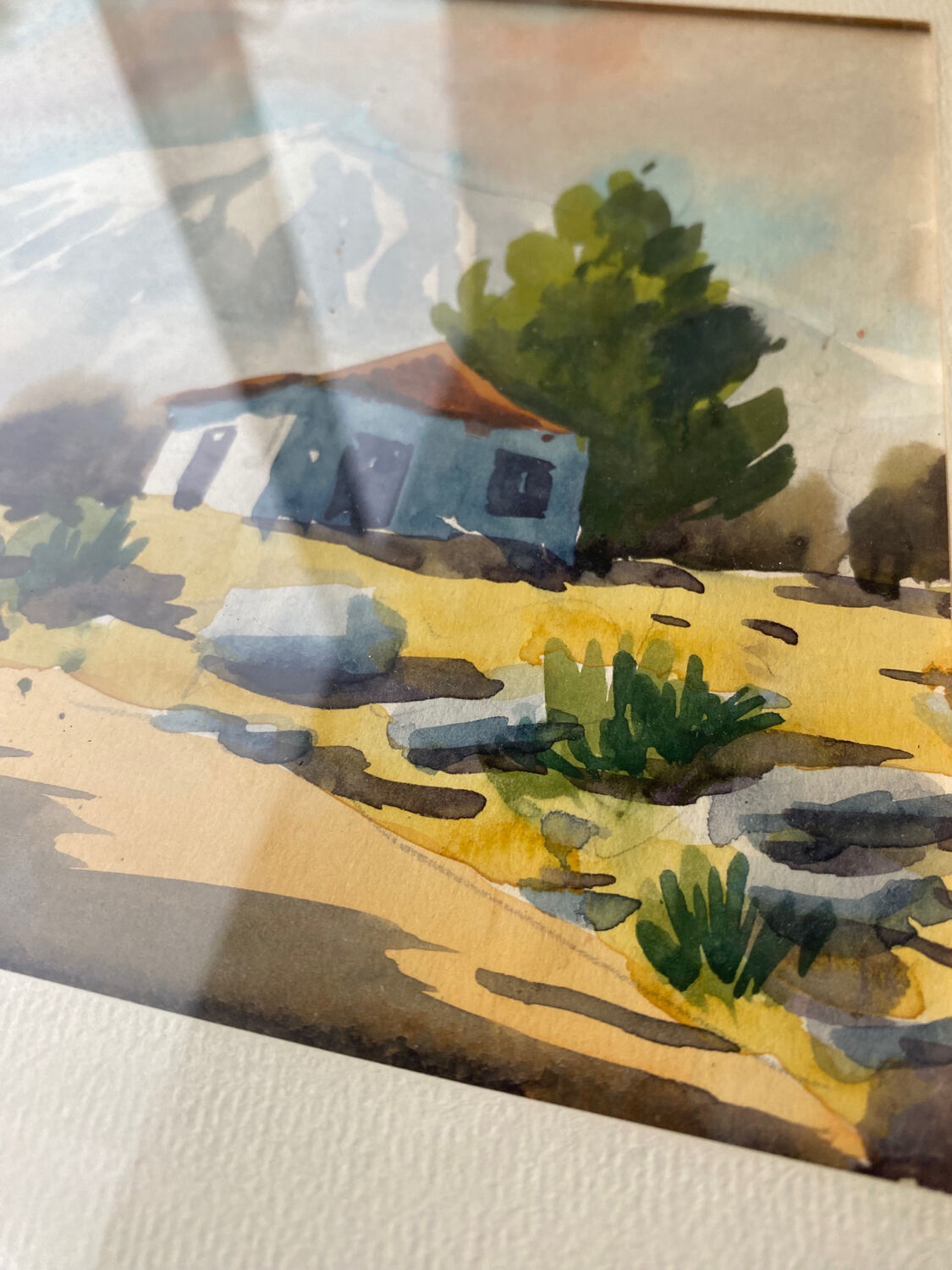 Watercolor The mountain 1972