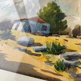 Watercolor The mountain 1972