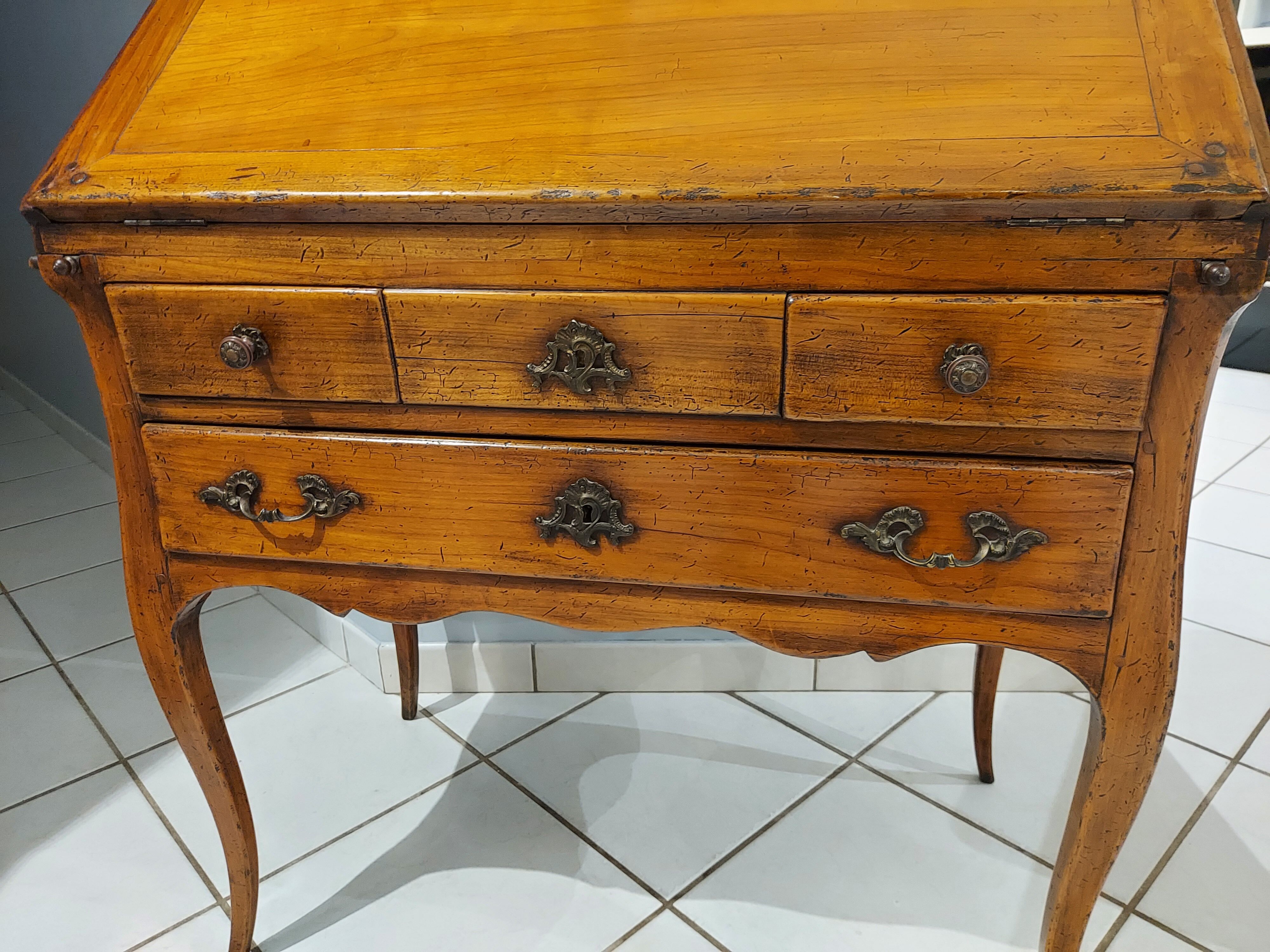 Louis XV walnut desk 18th century
