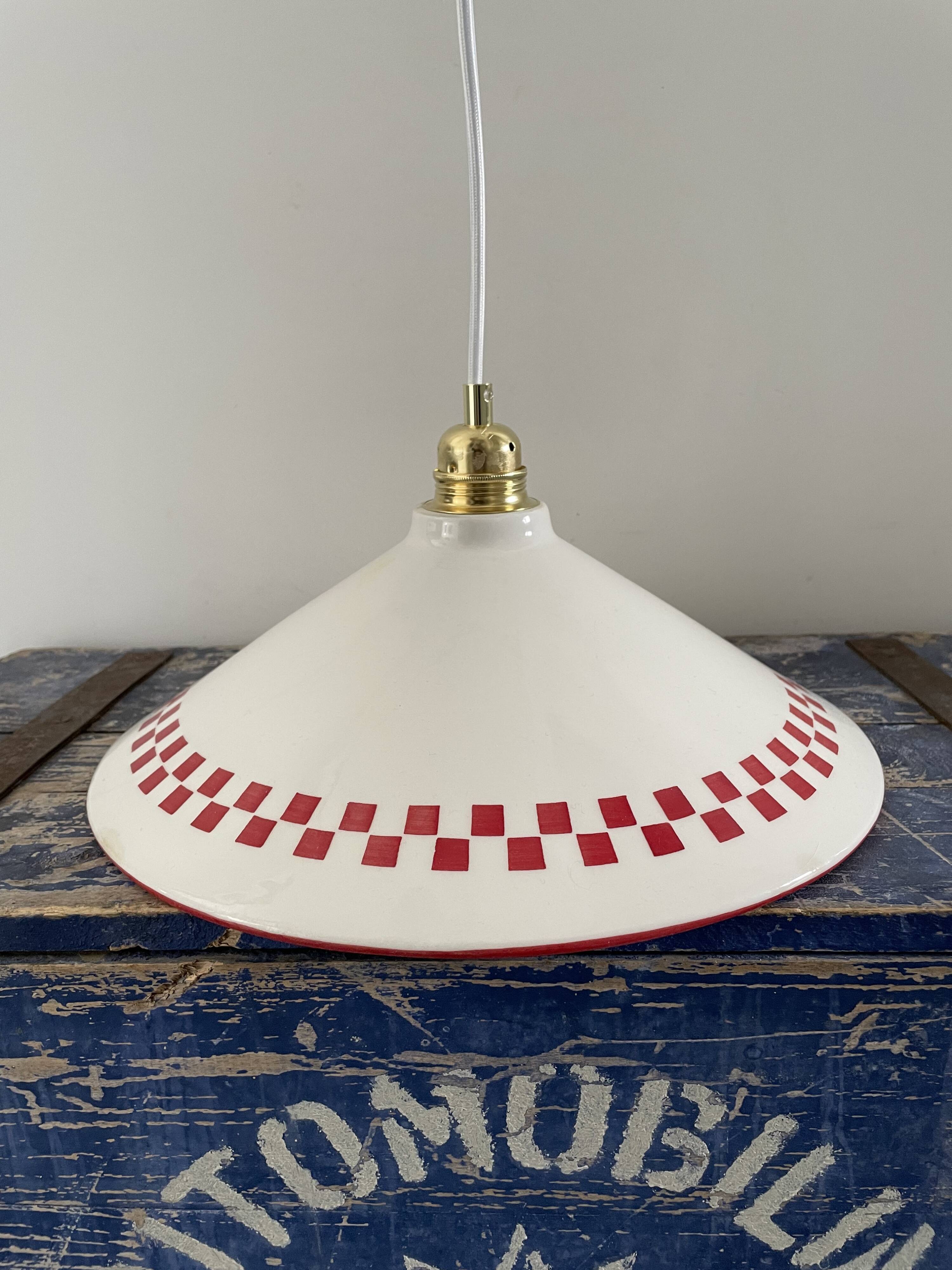Vintage ceramic pendant lamp