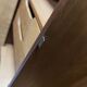 1950s Mid-Century Modern oak armoire with two doors and two drawers.