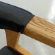Fauteuil danois en chêne et cuir noir