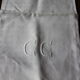 Pair Antique damask napkins white Monograms C C