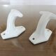 Pair of coat hooks, coat rack, in white porcelain, art deco 30s 40s