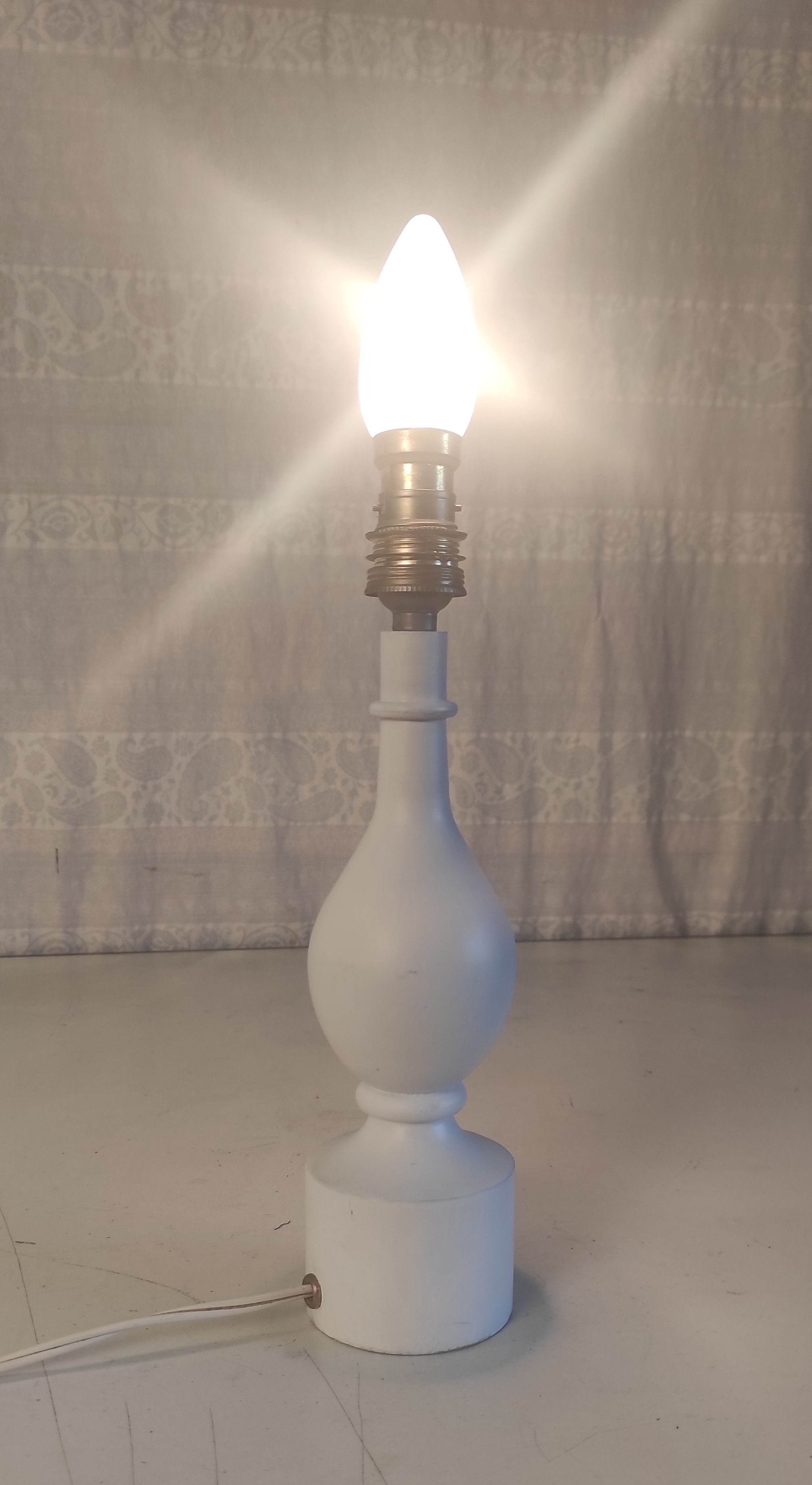 Wooden lamp foot turned by Philippe Capelle – 60s/70s