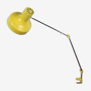 Mid-century industrial adjustable table lamp designed by Josef Hůrka for Napako, 1960's.