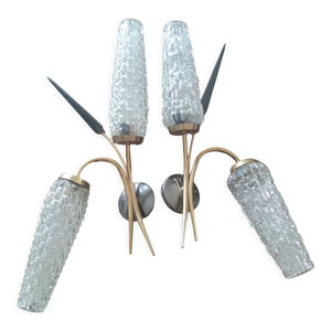 Lot de 2 appliques vintage - tulipe