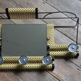 1950s perforated metal coat holder