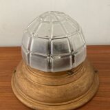 Art Deco ceiling light in metal and frosted glass