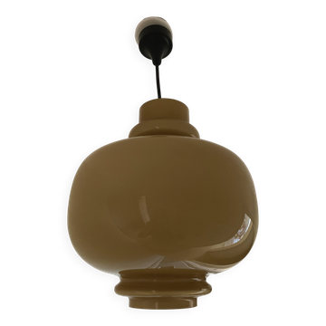 Oplight 75 pendant light vintage lamp in beige opaline by Hans-Agne Jakobsson