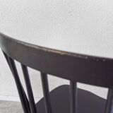 Chaise de salle à manger vintage en hêtre noir : style Ilmari Tapiovaara, scandinave