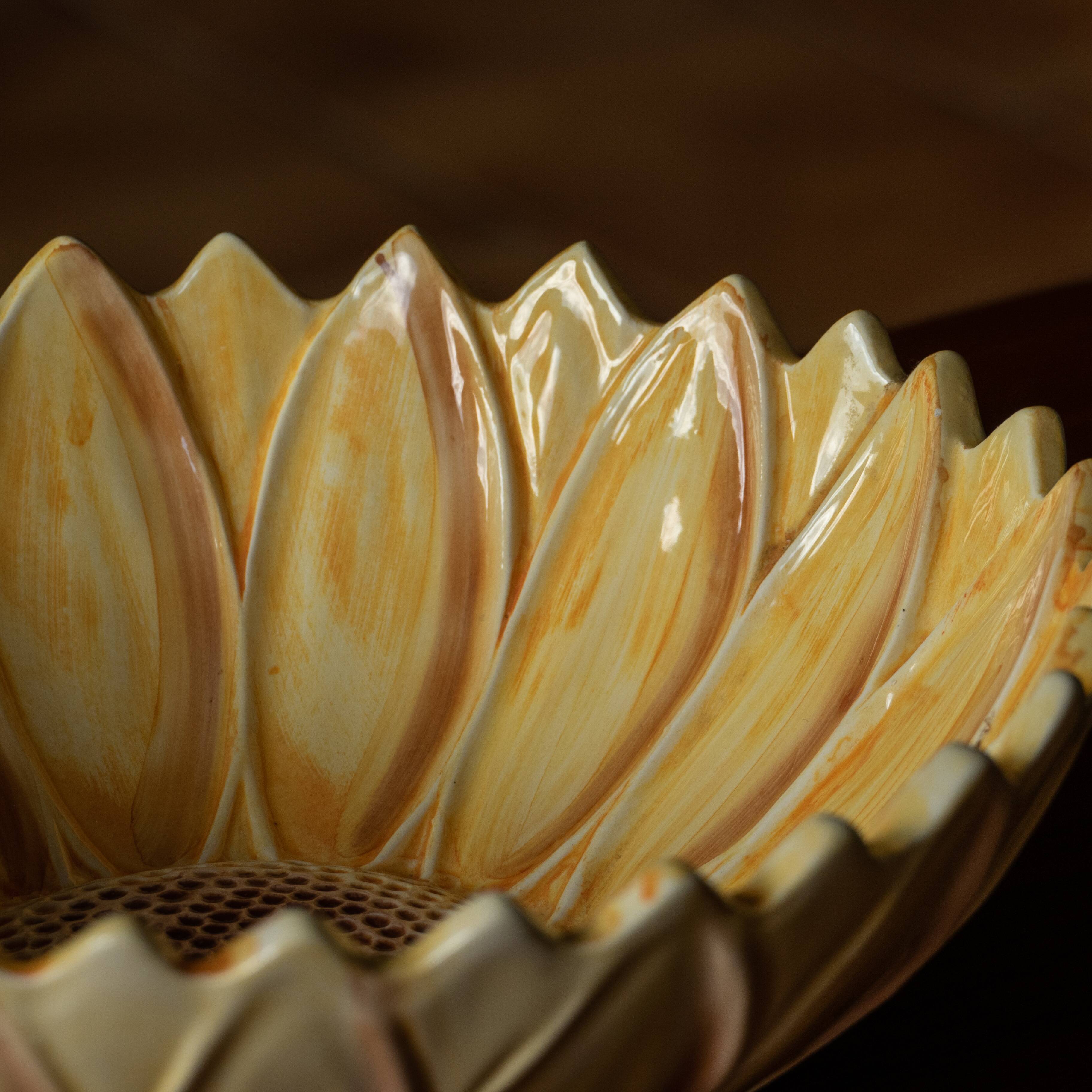 Old drainer in sunflower slip signed GV