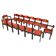 Italian postmodern stacking chairs in Sottsass style, Italy, 1970s, set of 14