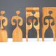 Puzzle in wood sculpture by Gunnar Kanevad for Gamla Linköping, Sweden, 1962.