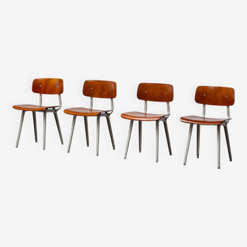 Four 1950 Revolt chairs by Design Friso Kramer