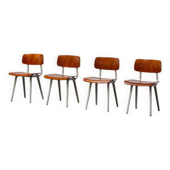 Quatre chaises Revolt de 1950 par Design Friso Kramer