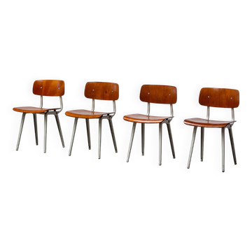 Four 1950 Revolt chairs by Design Friso Kramer