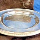 Round semi-hollow plate silver-plated Gallia Christofle Malmaison Empire