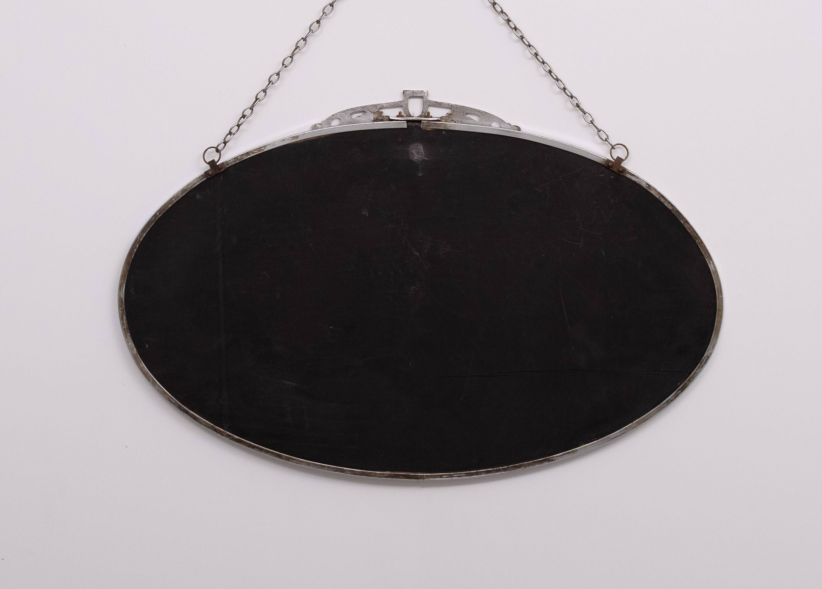Art Deco Oval shaped Mirror France 1930s