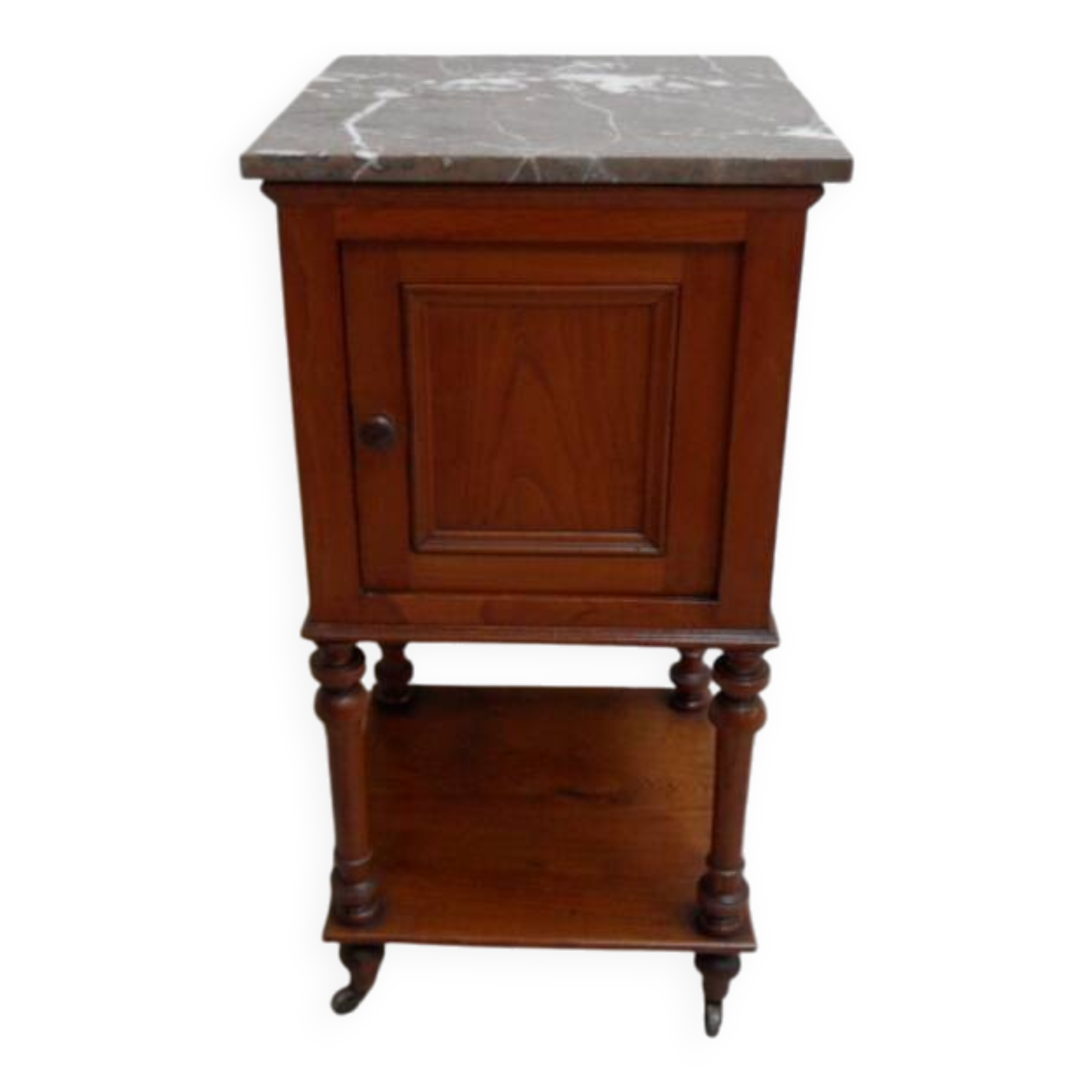 Antique nightstand with marble top