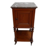 Table de chevet ancienne avec plateau en marbre