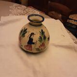 Quimper henriot earthenware vase