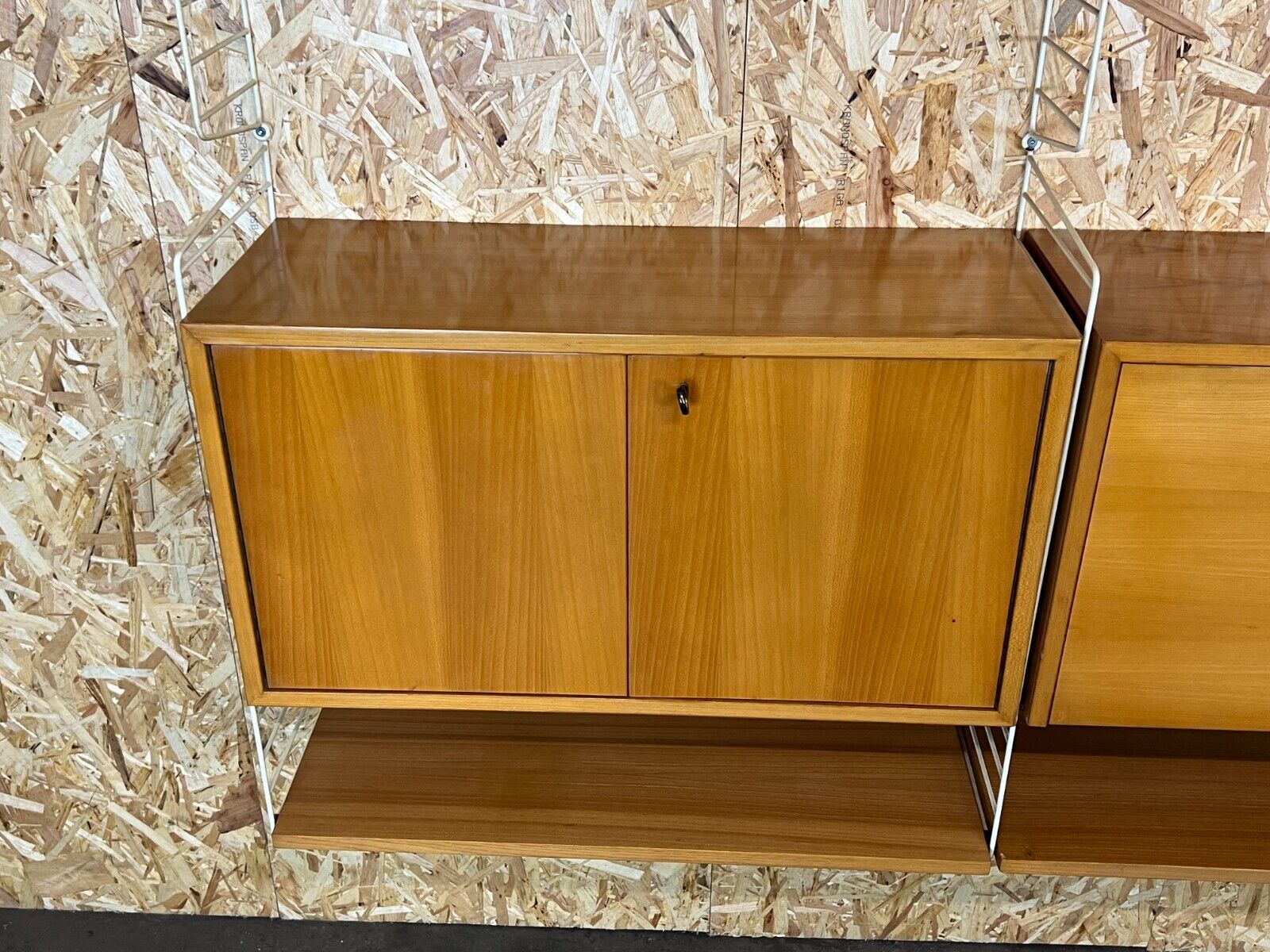 60s 70s teak string shelf module by Kajsa & Nils "Nisse" Strinning Sweden 60s