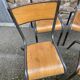 set of 4 industrial school chairs vintage school communities French School chairs Mullca