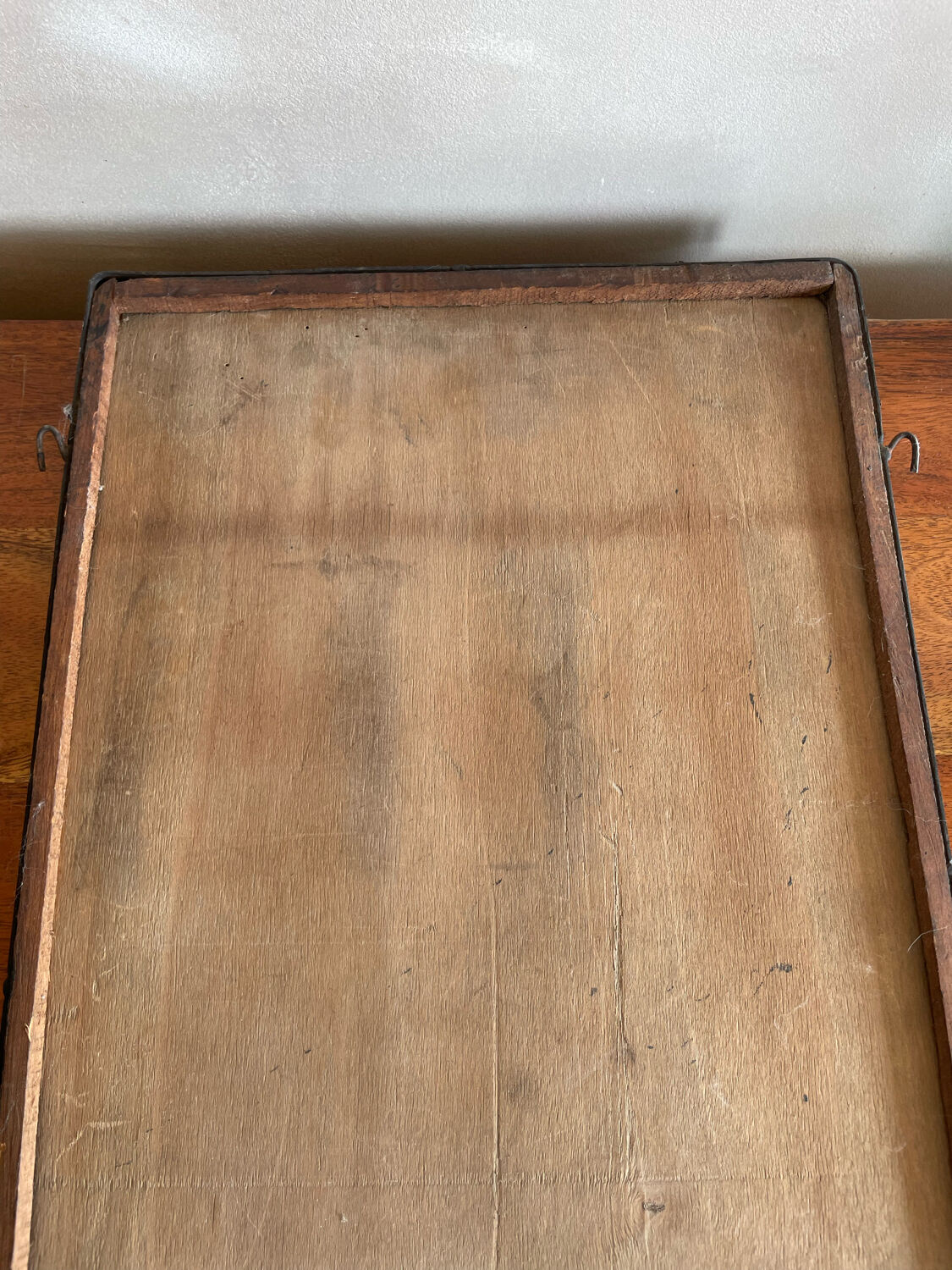 Beveled wrought iron mirror panel